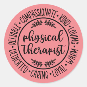 Fysiotherapeut Gift, Fysiotherapie Ronde Sticker