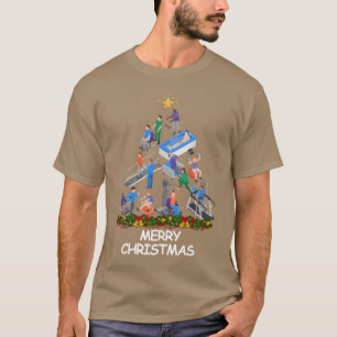 Fysiotherapeut Kerstboom Prettig kerstfeest meisje T-shirt