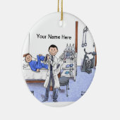 Fysiotherapeut, Mannelijk - Lichte Baard Keramisch Ornament (Rechts)