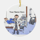 Fysiotherapeut, Mannelijk - Lichte Baard Keramisch Ornament (Voorkant)