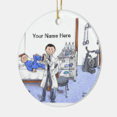 Fysiotherapeut, Mannelijk - Lichte Baard Keramisch Ornament (Links)