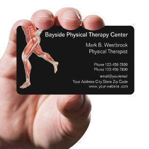 Fysiotherapeut Moderne Spieren Grafisch Visitekaartje