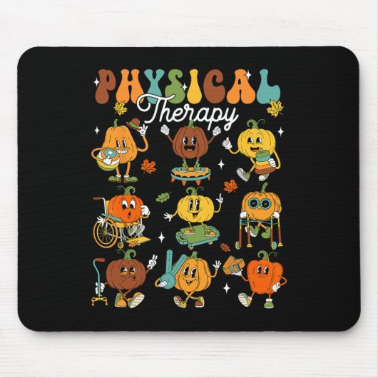 Fysiotherapeut Pompoen Herfst Thanksgiving Muismat (Voorkant)