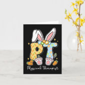 Fysiotherapeut Pt Fysiotherapie Konijn Pasen Kaart (Gele Bloem)