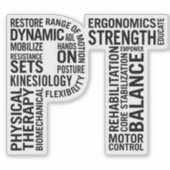 Fysiotherapeut PT Fysiotherapie Sticker (Voorkant)