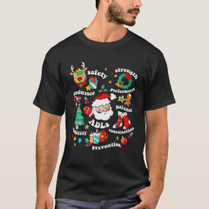 Fysiotherapeut PT Kerstmis Santa Squad Fysic T-shirt