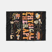 Fysiotherapeut PT PTA Herfst Thanksgiving Fysiek Fleece Deken (Voorkant (Horizontaal))