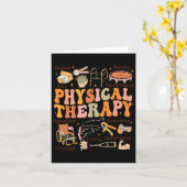 Fysiotherapeut PT PTA Herfst Thanksgiving Fysiek Kaart (Gele Bloem)