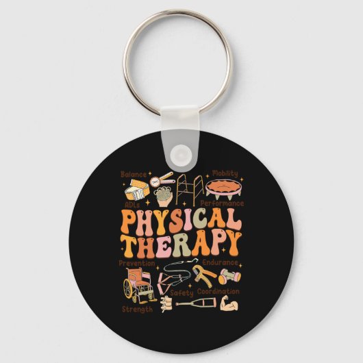 Fysiotherapeut Pt Pta Herfst Thanksgiving Fysiek Sleutelhanger (Voorkant)