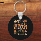 Fysiotherapeut Pt Pta Herfst Thanksgiving Fysiek Sleutelhanger (Voorkant)