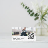 Fysiotherapeut QR-code Visitekaartje (Staand voorkant)