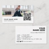 Fysiotherapeut QR-code Visitekaartje (Voorkant / Achterkant)