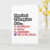 Fysiotherapeut Quiz...Joke Kaart (Gele Bloem)