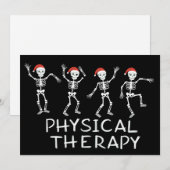 Fysiotherapeut Skelet Kerstmis DPT Student Feestdagenkaart (Voorkant / Achterkant)