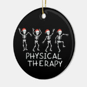 Fysiotherapeut Skelet Kerstmis DPT Student Keramisch Ornament (Links)