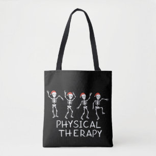 Fysiotherapeut Skelet Kerstmis DPT Student Tote Bag