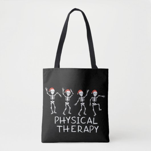Fysiotherapeut Skelet Kerstmis DPT Student Tote Bag (Voorkant)