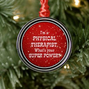 Fysiotherapeut Superkracht Metalen Ornament
