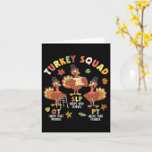 Fysiotherapeut Team Turkije Squad Thanksgiving Kaart (Gele Bloem)