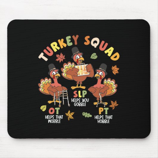 Fysiotherapeut Team Turkije Squad Thanksgiving Muismat (Voorkant)