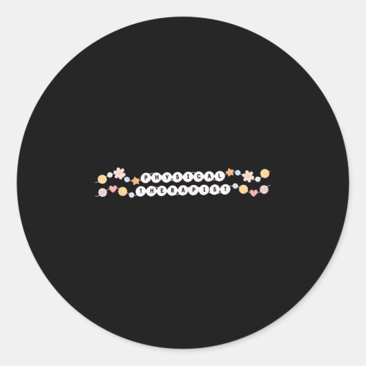 Fysiotherapeut Vriendschapsarmband PT Pta There Ronde Sticker (Voorkant)