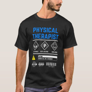 Fysiotherapeut Waarschuwingen Instructies Fysiek T-shirt