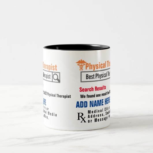 Fysiotherapeut Zoeken Geschenk Mok (Center)