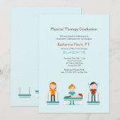 Fysiotherapie Afstuderen uitnodiging (Voorkant / Achterkant)
