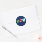 Fysiotherapie Blauwe Vrede Liefde Sticker (Envelop)