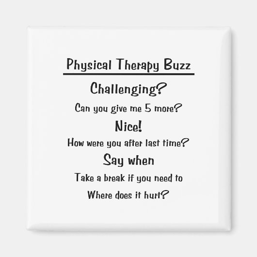 Fysiotherapie Buzz Magnet (Voorkant)