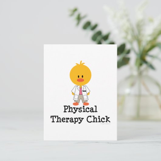 Fysiotherapie Chick Briefkaart (Staand voorkant)