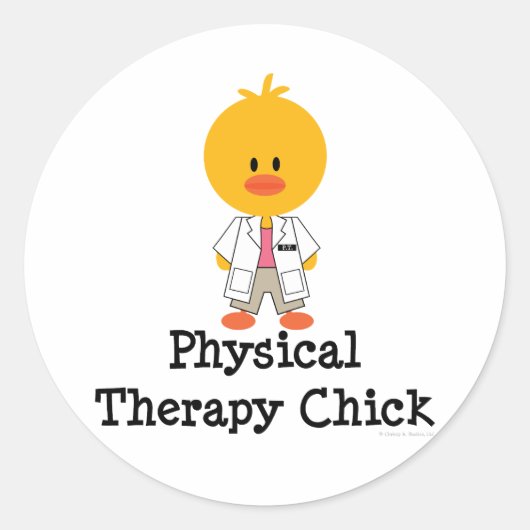 Fysiotherapie Chick Stickers (Voorkant)