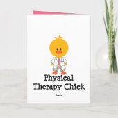 Fysiotherapie Chick Wenskaart Kaart (Achterkant)