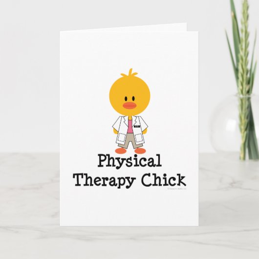 Fysiotherapie Chick Wenskaart Kaart (Voorkant)
