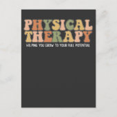 Fysiotherapie die u helpt om uw volledige pot te b uitnodiging briefkaart (Voorkant)