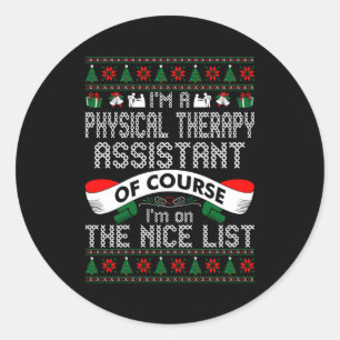 Fysiotherapie direct op de fijne lijst met Kerst Ronde Sticker