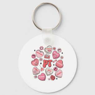 Fysiotherapie Groovy Valentijnsdag Hart Snoep Sleutelhanger