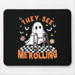 Fysiotherapie Halloween Ze zien me Rolling Spot Muismat