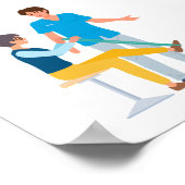 Fysiotherapie illustraties - Revalidatie Poster (Hoek)