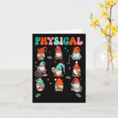 Fysiotherapie Kerst PT Therapeut Schattigee Gnoom Kaart (Gele Bloem)