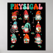 Fysiotherapie Kerst PT Therapeut Schattigee Gnoom Poster (Voorkant)