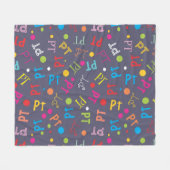 Fysiotherapie Kleurrijke Letters Fleece Deken (Voorkant (Horizontaal))