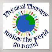 Fysiotherapie laat de wereld draaien poster (Voorkant)