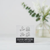 Fysiotherapie | Massagetherapeut Vierkante Visitekaartje (Staand voorkant)