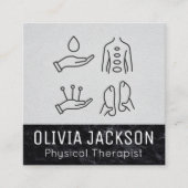 Fysiotherapie | Massagetherapeut Vierkante Visitekaartje (Voorkant)