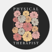 Fysiotherapie Pompoen Herfst PT Therapeut Thanksg Ronde Sticker (Voorkant)
