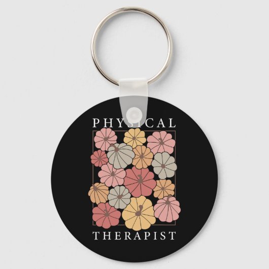 Fysiotherapie Pompoen Herfst PT Therapeut Thanksg Sleutelhanger (Voorkant)
