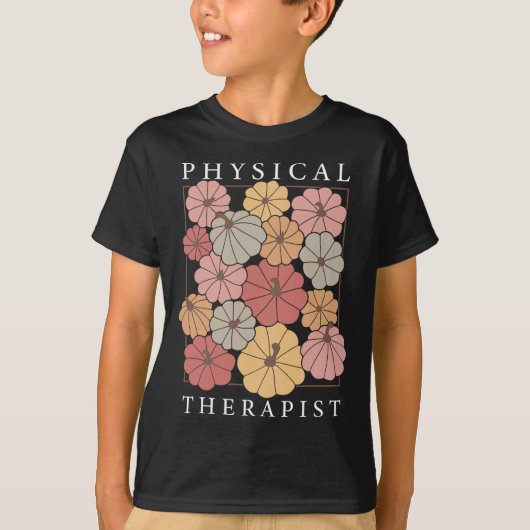 Fysiotherapie Pompoen Herfst PT Therapeut Thanksg T-shirt (Voorkant)