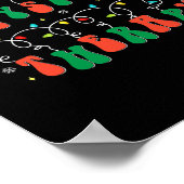 Fysiotherapie Pt Santa Hat Kerstverlichting XMA Poster (Hoek)