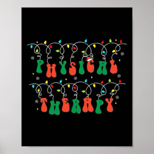 Fysiotherapie Pt Santa Hat Kerstverlichting XMA Poster